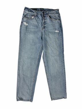 wild fable Light Wash Distressed High Rise Straight Leg Jeans - 8